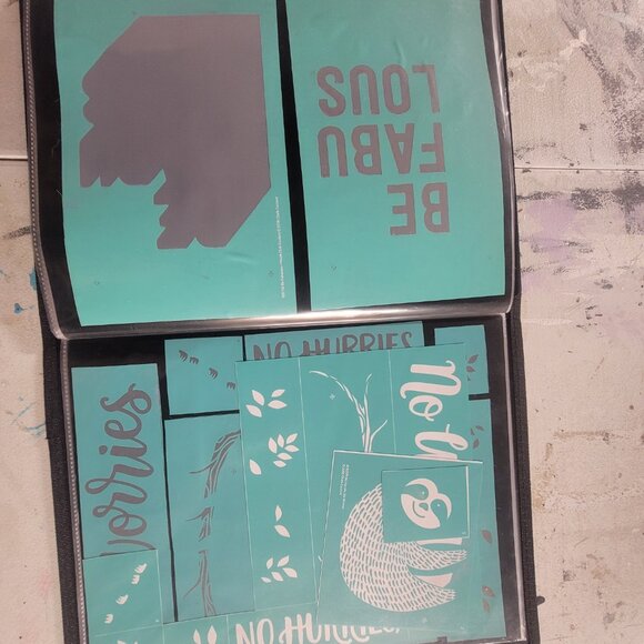 Bundle 6 ~ Reusable Silk Screen Stencils ~ 10 x 13 Binder ~Miscellaneous - Picture 7 of 16